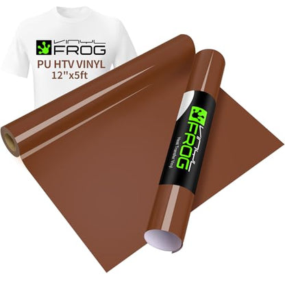 Chocolate Heat Transfer Vinyl Roll 12" x5ft Matte HTV Vinyl