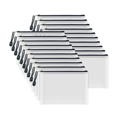 20pcs Mesh Zipper Pouch Bags (20 Count)