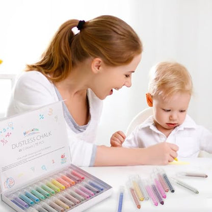 72 Pack Washable Window Chalk Set with 24 Holders (72 Count)