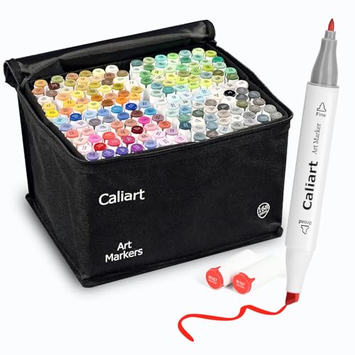 Alcohol Markers 168 Colors Dual Tip Art Markers for Adult Coloring