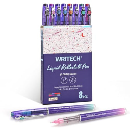 Liquid Ink Rollerball Pens (8 Count)