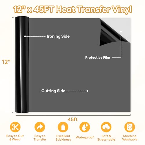 Black Heat Transfer Vinyl