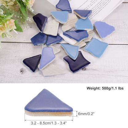 500g 1.1LB Irregular Ceramics Mosaic Tiles