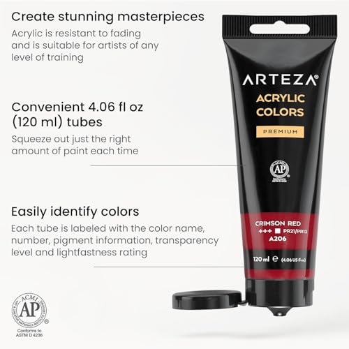 Acrylic Paint Set of 14 Colors (56.84 Fl Oz)