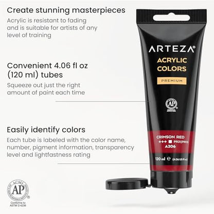 Acrylic Paint Set of 14 Colors (56.84 Fl Oz)