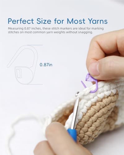 100PCS Crochet Stitch Markers by Flickzo (100 Count)