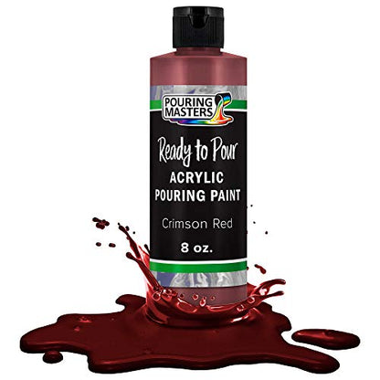 Crimson Red Acrylic Ready to Pour Pouring Paint (8 Fl Oz)
