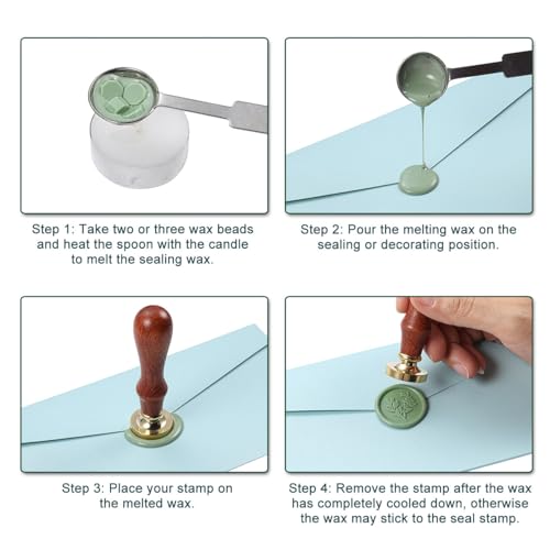 360Pcs Sage Green Sealing Wax Beads (360 Count)