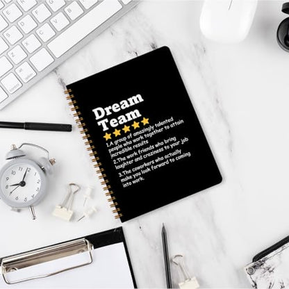 Dream Team Definition 160 Blank Pages Hardcover Spiral Notebook