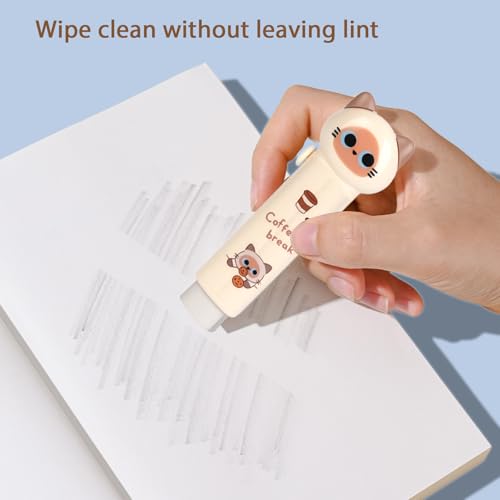 4PCS Retractable Cat Pencil Erasers (4 Count)