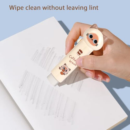 4PCS Retractable Cat Pencil Erasers (4 Count)