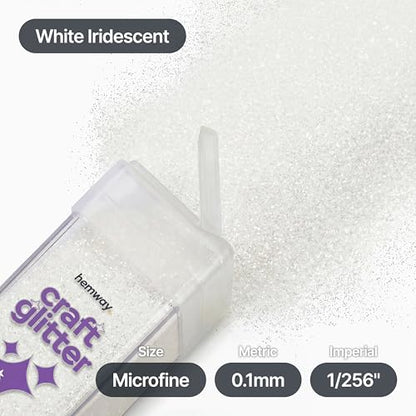 Craft Glitter Shaker White Iridescent 130g Microfine (4.58562 Ounce)
