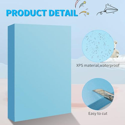 Blue 5 Pack 12x7.5x1.5 inch Foam Sheets 1.5 Inch Thick