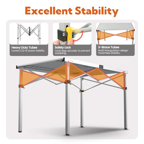 46.4" Large Camping Table for 2