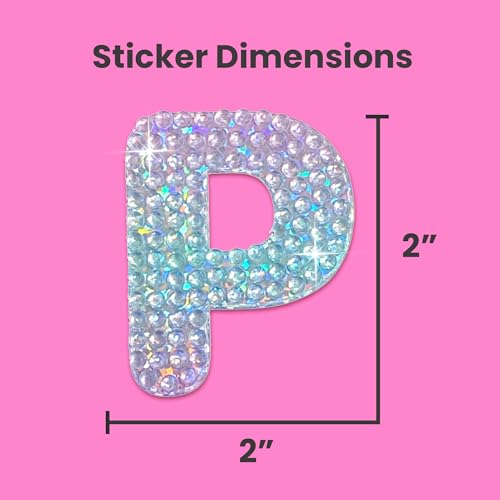 Sparkly Rhinestone Alphabet Letter Sticker P