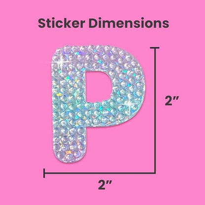 Sparkly Rhinestone Alphabet Letter Sticker P