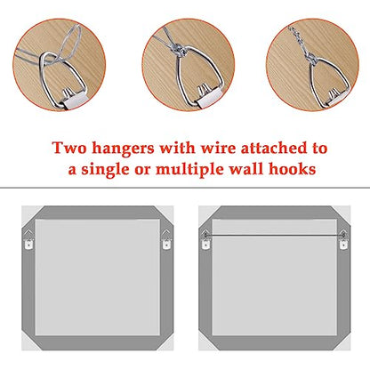 Picture Wire Hanging Kit Supports Up to 40lbs for Painting Frame Mirror