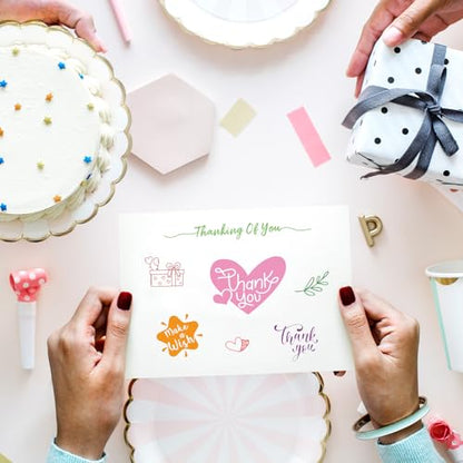 4 Sheets Sentiment Words Clear Stamps Greeting Words Happy Birthday Silicone Transparent Stamps for DIY Craft Card Making Scrapbooking Embossing Album Decor (4 Count)