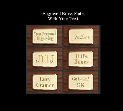 Alex Cramer Le Club Luxury Domino Set with Handcrafted Walnut Case and Cribbage