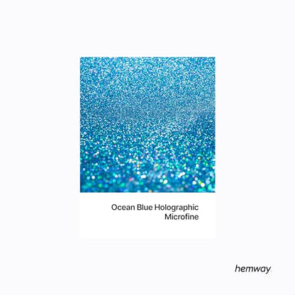 Craft Glitter Ocean Blue Holographic 100g Microfine Glitter