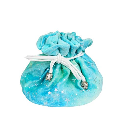 DND Dice Bags Large with Pockets Cyan Storage Bag for D&D RPG Games (21 Ounce)