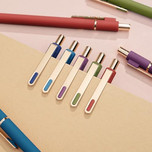 Gel Pens Black Ink Pens for Office 0.5mm Fine Point Pen Smooth Writing Retractable (10 Count)