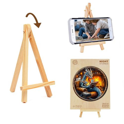 Wooden Puzzles Adults Dragon Family Reading Jigsaw 8.5 * 8.5in (95 Count)