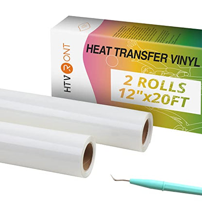 Heat Transfer Vinyl White HTV Rolls (2 Count)