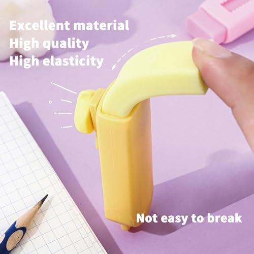 5 Pack Sliding Retractable Pencil Eraser with Plastic Sleeve (5 Count)