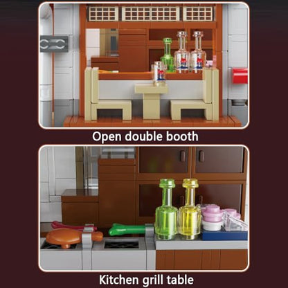 Master C66019W Japanese Style Yakitori Izakaya House Building Set