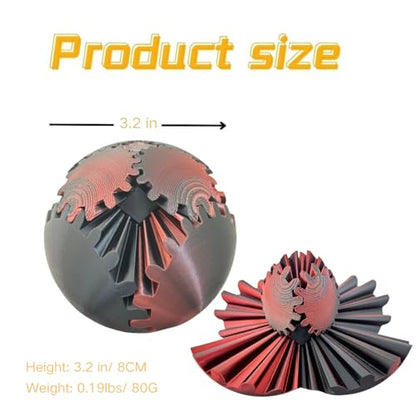 Gear Ball 3D Printed Spin Ball Cube Fidget Toys