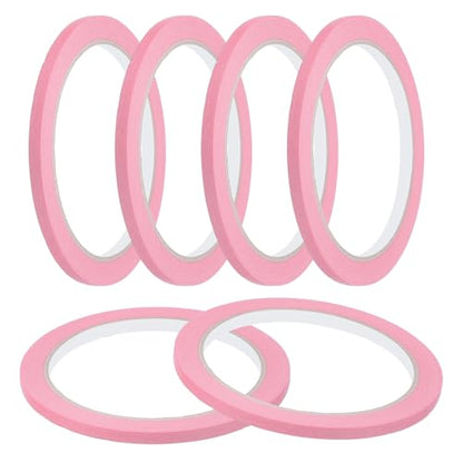 Masking Tape 0.2 Inch x 21 Yard Painter's Tape Pink Paint Tapes for DIY Crafts Arts Drawing Decoration Labeling Car Painting Artist Teachers