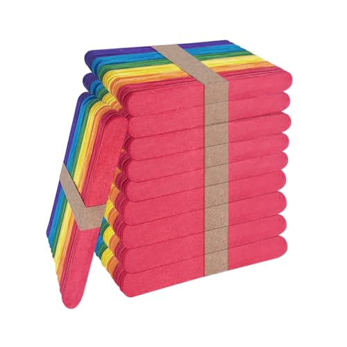 Colored Jumbo Wooden Craft Sticks (500 Count)