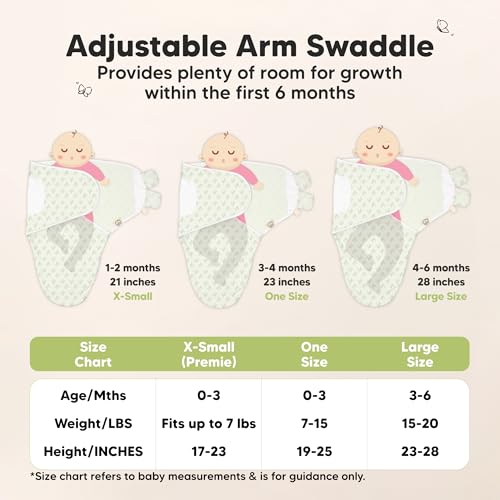 3pk Organic Swaddles for Newborns Girls