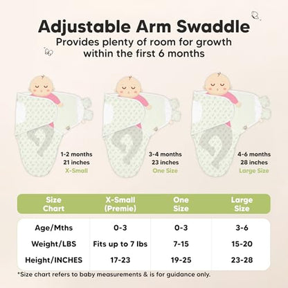 3pk Organic Swaddles for Newborns Girls