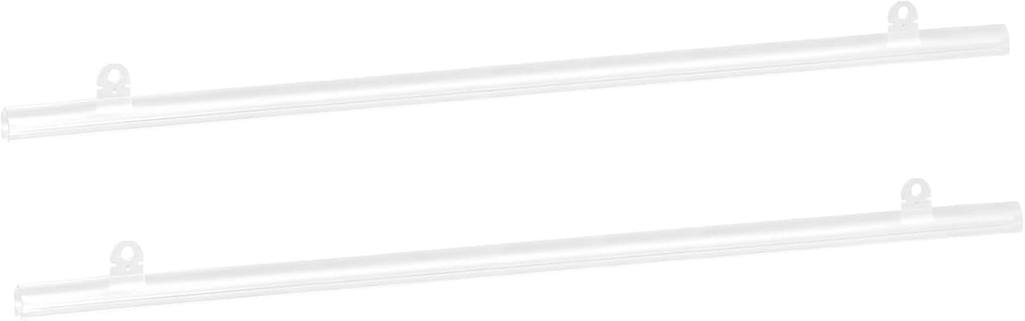 MECCANIXITY PVC Poster Hanger Rail Poster Strip Bar 90cm/35inch Clear with Clips for Poster, Map, 4 Set