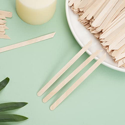 1000Pcs Wooden Wax Sticks Small Waxing Applicator Sticks Wax Spatulas Wood Craft Sticks for Hair Removal and Smooth Skin (1000 Count)