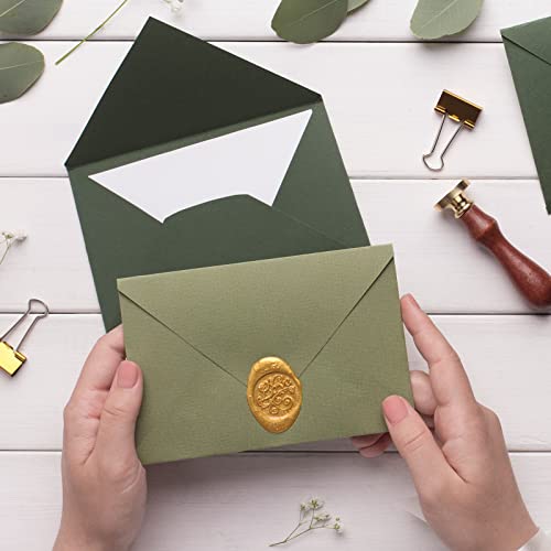 500 Pcs Octagon Sealing Wax Beads Gold Wax Seal Beads with 4 Pcs Tea Candles and 1 Pcs Wax Melting Spoon for Crafts Letter Wine Greeting Cards Sealing (7.7603 Ounce)