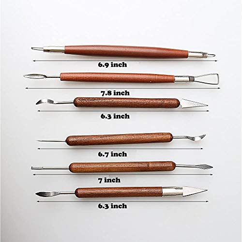 6 Pcs Pottery & Clay Sculpting Tools