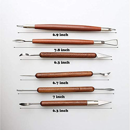6 Pcs Pottery & Clay Sculpting Tools