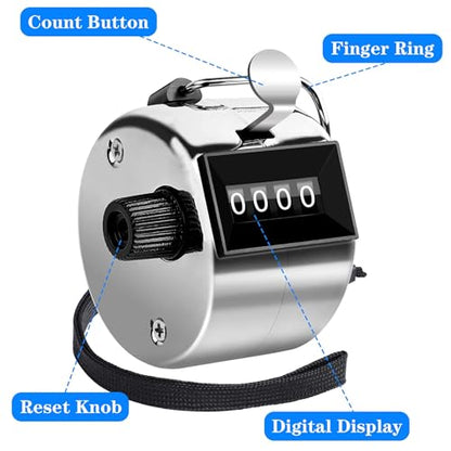 2 Pack Tally Counter Clicker 4 Digit Number for School Event
