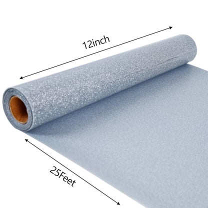 Glitter Silver HTV Heat Transfer Vinyl Rolls