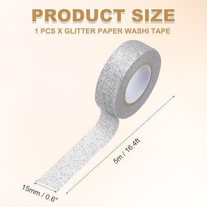 1 Roll Glitter Paper Washi Tape