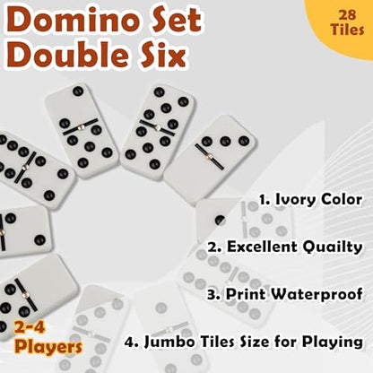 Double Six Dominoes Set for Adults