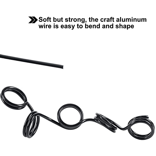 50ft 9 Gauge 3mm Aluminum Wire Black Bendable for Sculpting