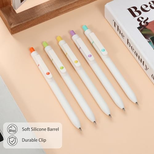 Gel Pens 5pcs 0.5mm Quick Dry Black Ink Fine Point Pens (5 Count)