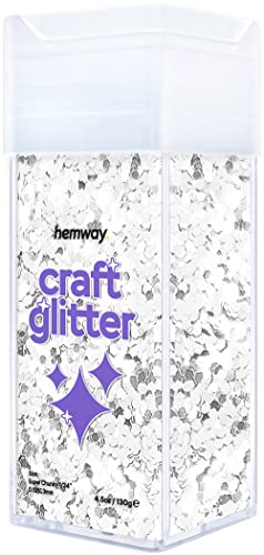 Craft Glitter Shaker White Iridescent 110g Super Chunky (3.9 Ounce)