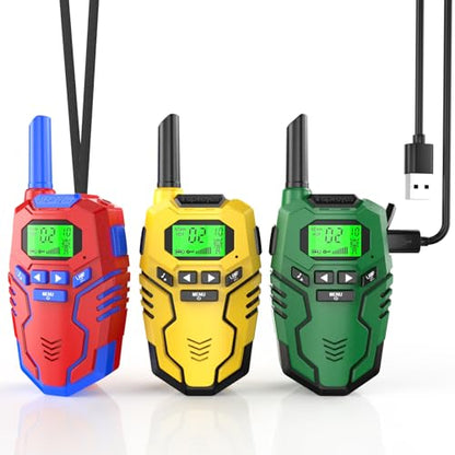 Walkie Talkies for Kids Rechargeable Long Range 2 Way Radios (3 Count)