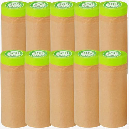 10 Rolls Pre Taped Painting Masking Paper