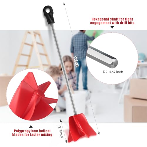 11" 3 Pcs Paint Stirrer for Drill